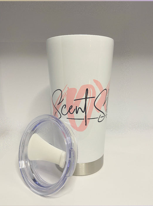 White Tumbler & Sticker